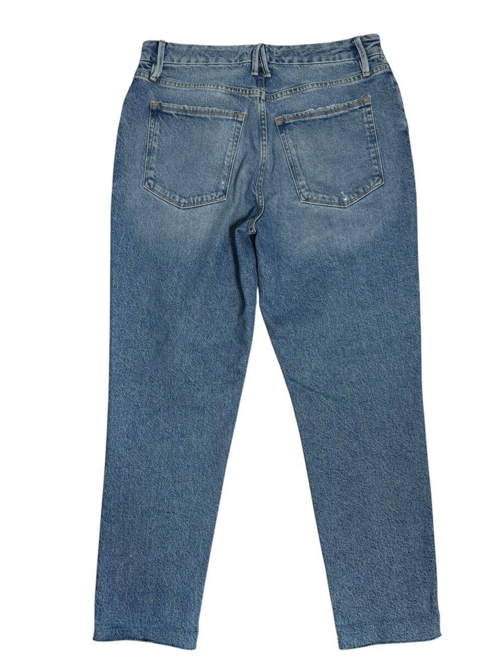 Good American The Weekender Distressed Relaxed Straight Jeans 4/27 NWOT - Picture 6 of 8